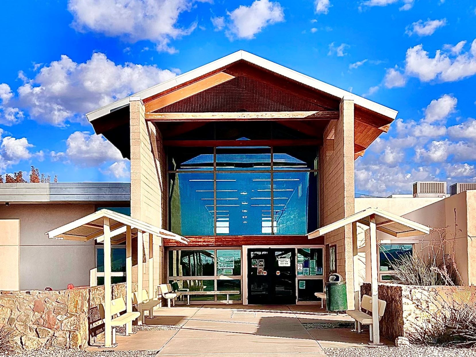 Alamo Senior Center Exterior front entrance.