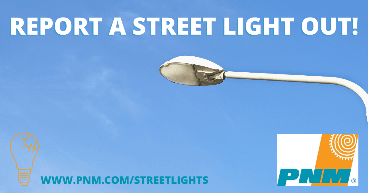 Report a Street Light Out! PNM